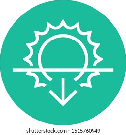 Sunset Icon for your web site design, logo, app, UI