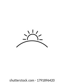 sunset icon,vector best line icon.
