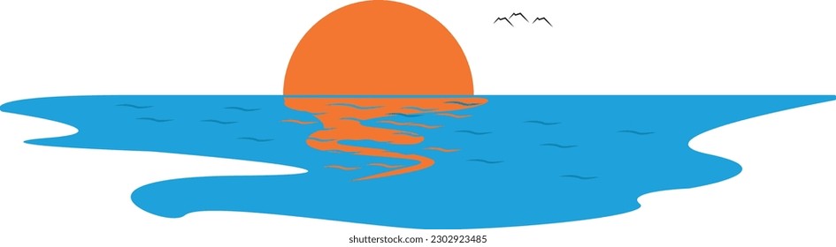 ilustración de puesta de sol adecuada para el diseño de camisetas