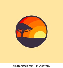 Sunset Illustration Vector