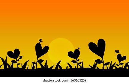 sunset insect flower love background abstract nature landscape
