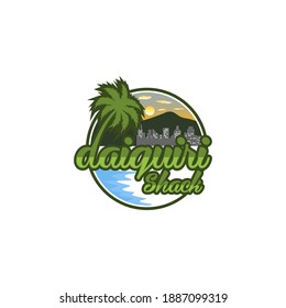 Vector de diseño del logo de la isla del sol