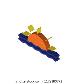 Sunset isometric left top view 3D icon