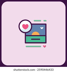 Sunset Landscape Photography App Icon Design