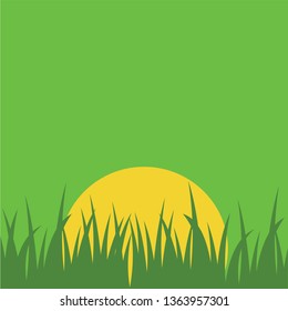 sunset landscape vector background