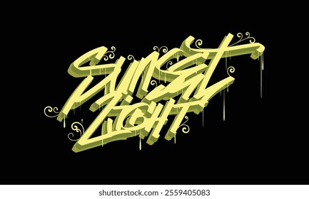 SUNSET LIGHT graffiti custom style design