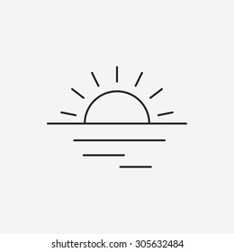 Sunset Line Icon