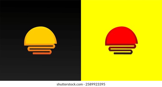 sunset line modern simple logo