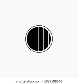 Sunset line. Space moon star astronomy eclipse abstract sun dark abstrak, vector, symbol, logo, icon, sign, Illustration Minimalist.