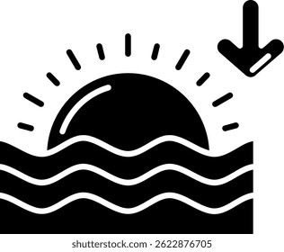 Sunset Line vector Icon Design