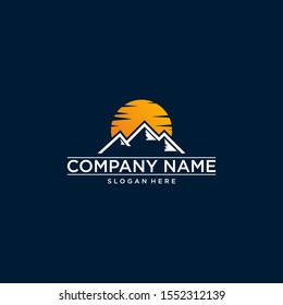 
Sunset logo behind the mountains.
A nice, beautiful and attractive logo.