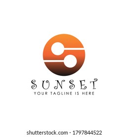 The sunset logo can be used for a company's product brand