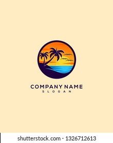 Sunset Logo Design Stock Vector (Royalty Free) 1326712613 | Shutterstock