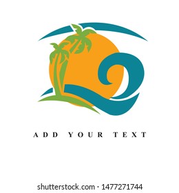 sunset logo design & illustration vector art 
