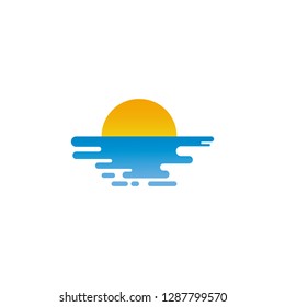 Sunset Logo Design Inspiration, Vector illustration