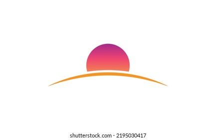 Sunset logo design, Sunrise logo design, sun logo, simple logo