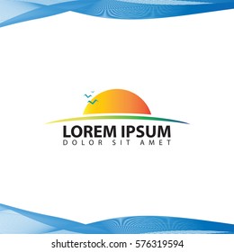 Sunset logo design for various use