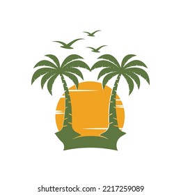 Sunset logo icon design symbol vector illustration