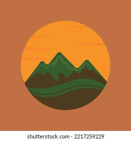 Sunset logo icon design symbol vector illustration