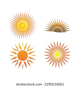 Sunset logo icon design symbol vector illustration