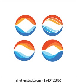 Sunset Logo Icon Design Template Vector Illustration
