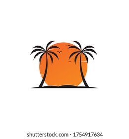 
sunset logo icon vector template