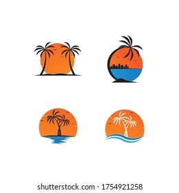 
sunset logo icon vector template