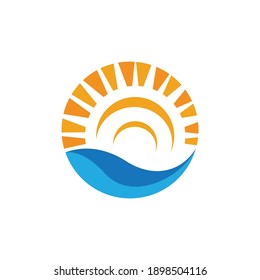 Sunset logo image illustration design