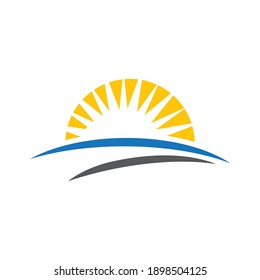 Diseño de imagen de logotipo de Sunset