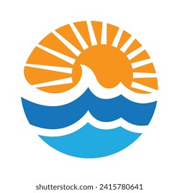 Sunset logo images illustration design