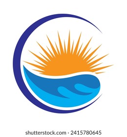 Sunset logo images illustration design