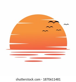 sunset logo , simple and clean