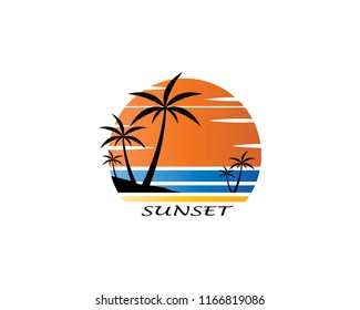 Sunset logo template