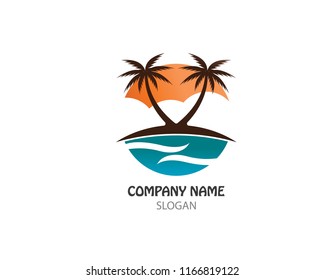 Sunset logo template