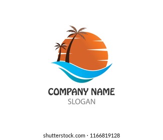 Sunset logo template