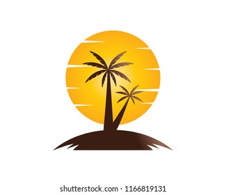 Sunset logo template