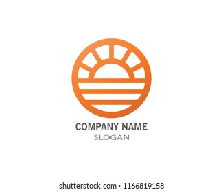 Sunset logo template