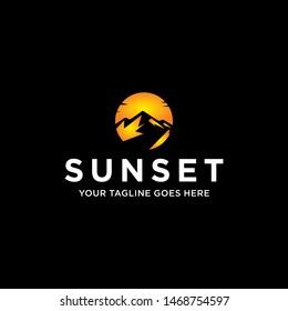 Sunset Logo Template/ Sunset Vector Graphic