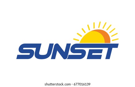 Sunset Logo Images, Stock Photos & Vectors | Shutterstock