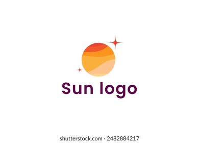 sunset logo vector icon illustration