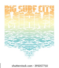 sunset. miami beach. miami surf club. sea reflection.