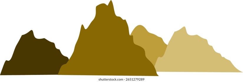 Sunset Mountain Scene with Silhouette
