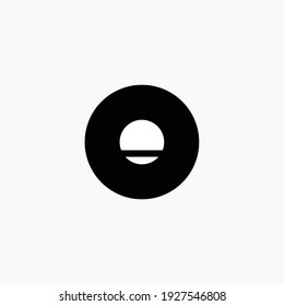 Noche de atardecer. La astronomía de la estrella de la luna espacial eclipse el sol abstracto abstracto oscuro abstrak, vector, símbolo, logotipo, icono, signo, Ilustración Minimalista.