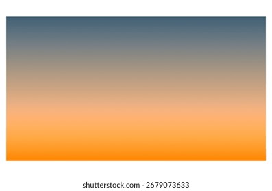 Fondo del gradiente del océano de la puesta del sol con la transición lisa del color azul azulado al naranja coralino