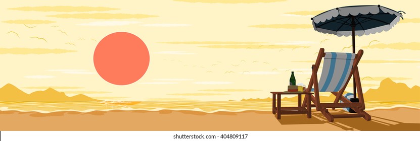 sunset on the beach  background
