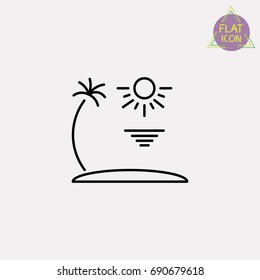 sunset on island line icon