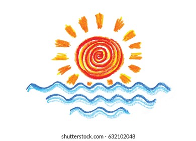 sunset on the sea