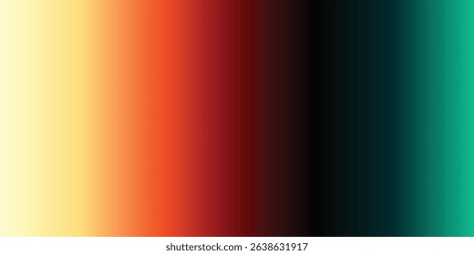 Sunset Orange to Teal Green Gradient Background – Editable EPS Vector for Modern Abstract, Web, and Print Design