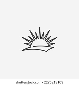 Una puesta de sol fuera de una línea