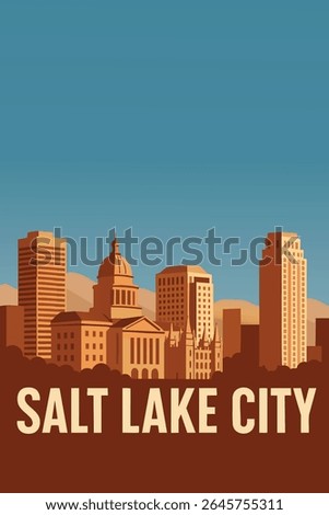 The sunset over Salt Lake City’s skyline, set against the majestic mountains, offers a breathtaking view that captures the peaceful beauty of both the urban landscape